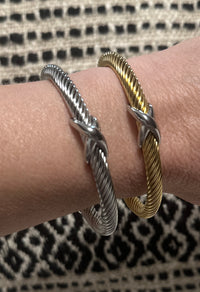 Twisted Cable Bracelet Gold/Silver X (FW10)