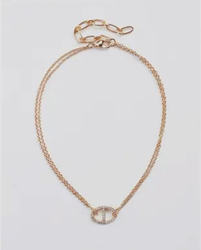 Gold Double Chain Necklace