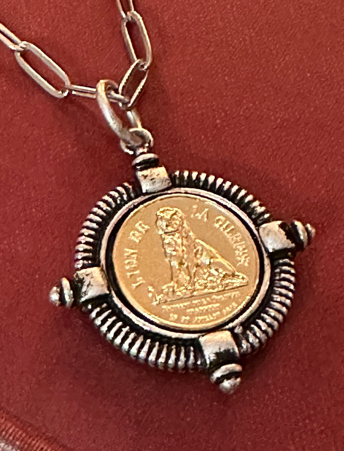 Lion Coin Necklace