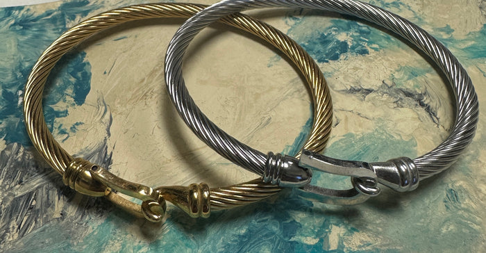 Gold or Silver Rope Hook Bracelet