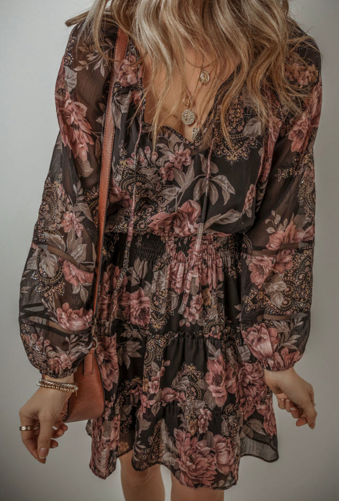 *Available in Store* Dylan Black Floral Dress