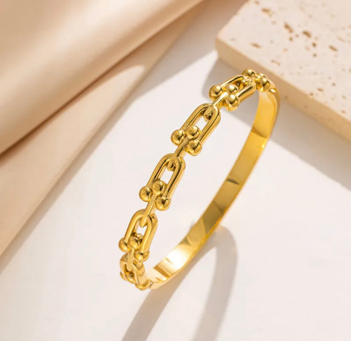 Gold Link Bangle Dupe Bracelet (FW10)