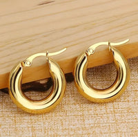 Plain Small Gold OR Silver Hoops (FL24)