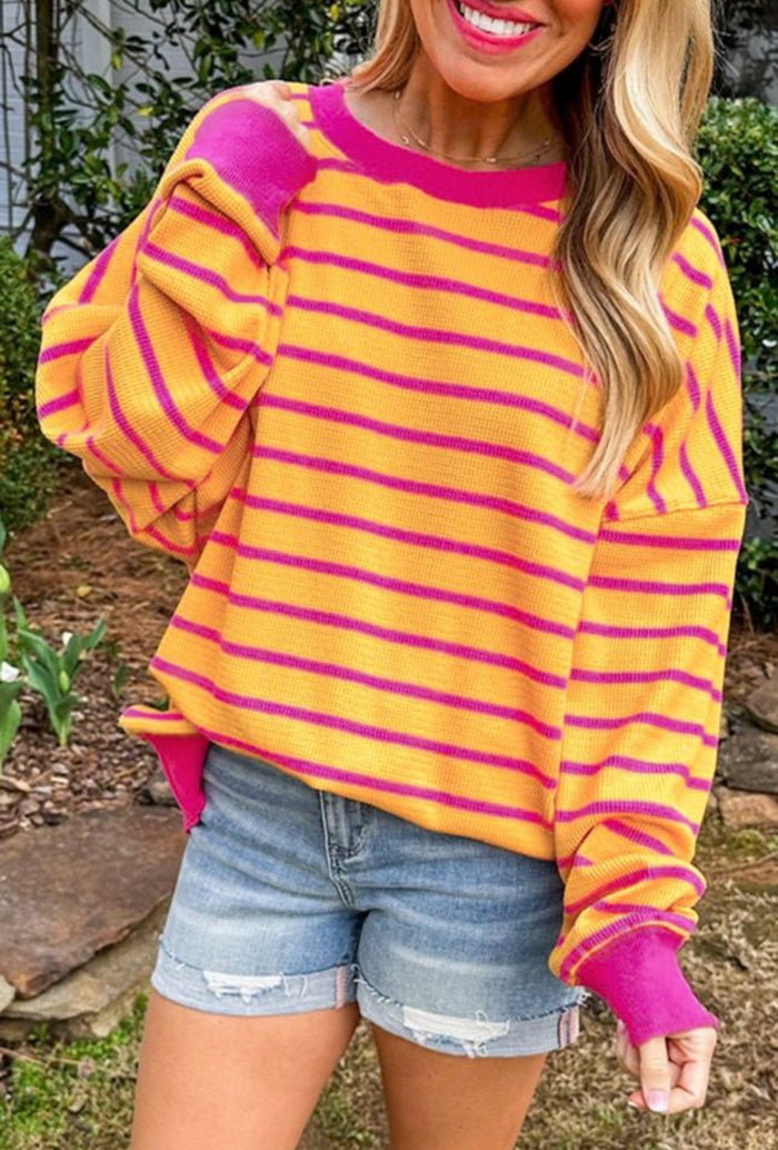 Yellow & Pink Stripe Top