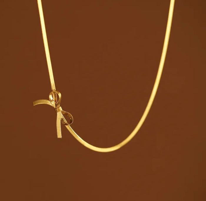 Gold Bow Necklace (FW10)