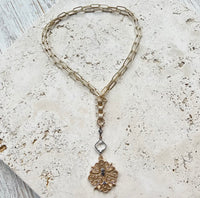 Handmade French Medallion Necklace
