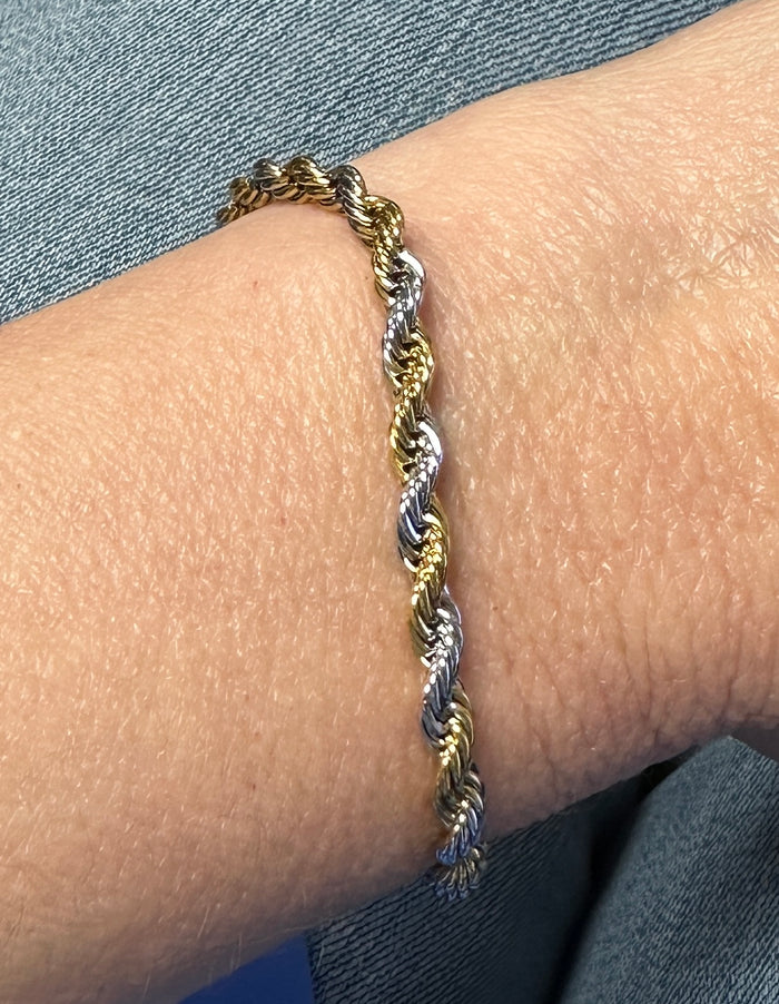 Silver & Gold Braided Bracelet