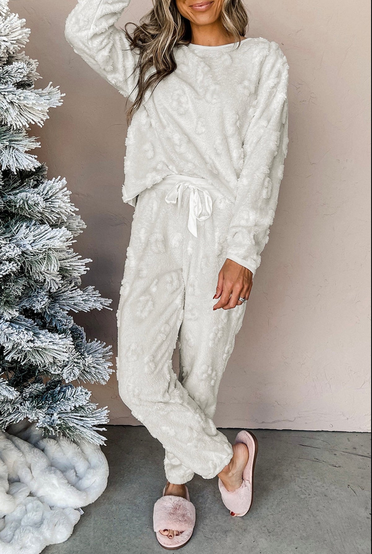 *Available in Store* Light Grey Leopard Pajamas