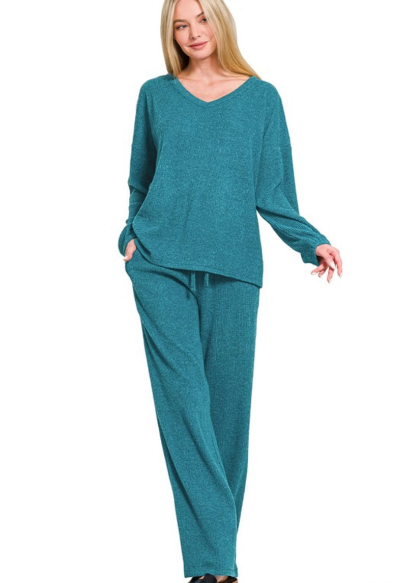 🎄Teal Hacci Pajamas/Lounge Set