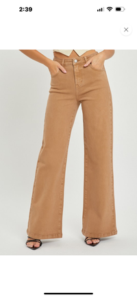 *Available in Store* Cognac Straight Leg Jeans