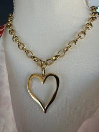 ❤️ Gold Heart Outline Necklace (FW)