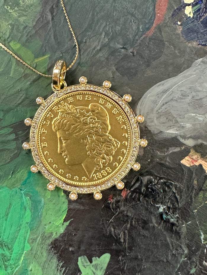 18” Reproduction Morgan Peace Dollar Coin Necklace