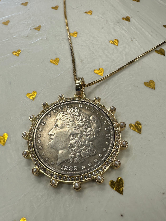 22” Morgan Peace Dollar Necklace