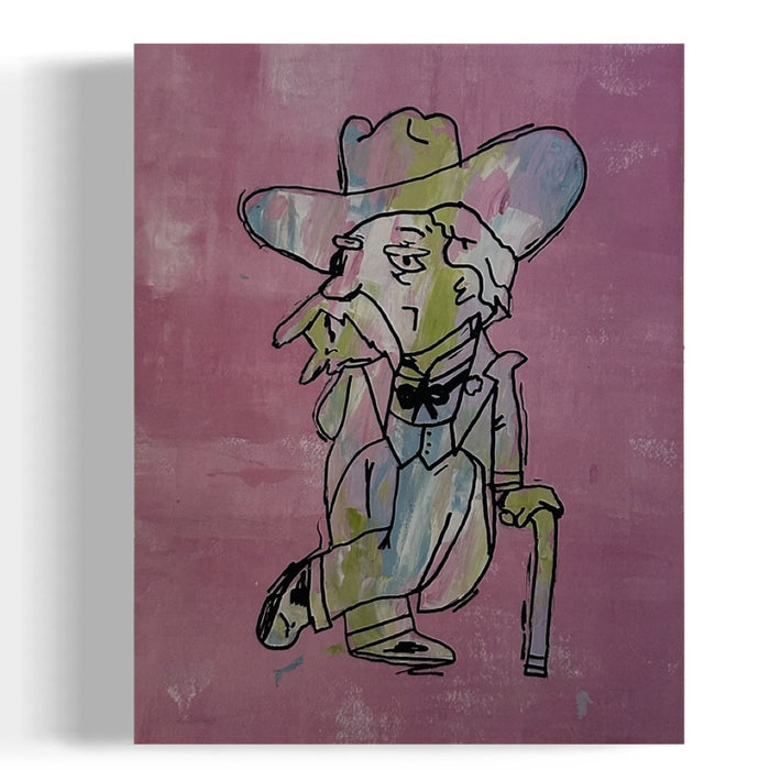 11x14 Light Pink Colonel Reb Print, Ole Miss