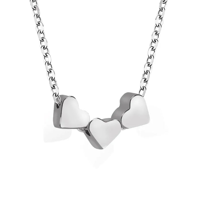 Silver Triple Heart Necklace