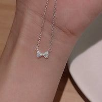 Sparkly Bow Necklace