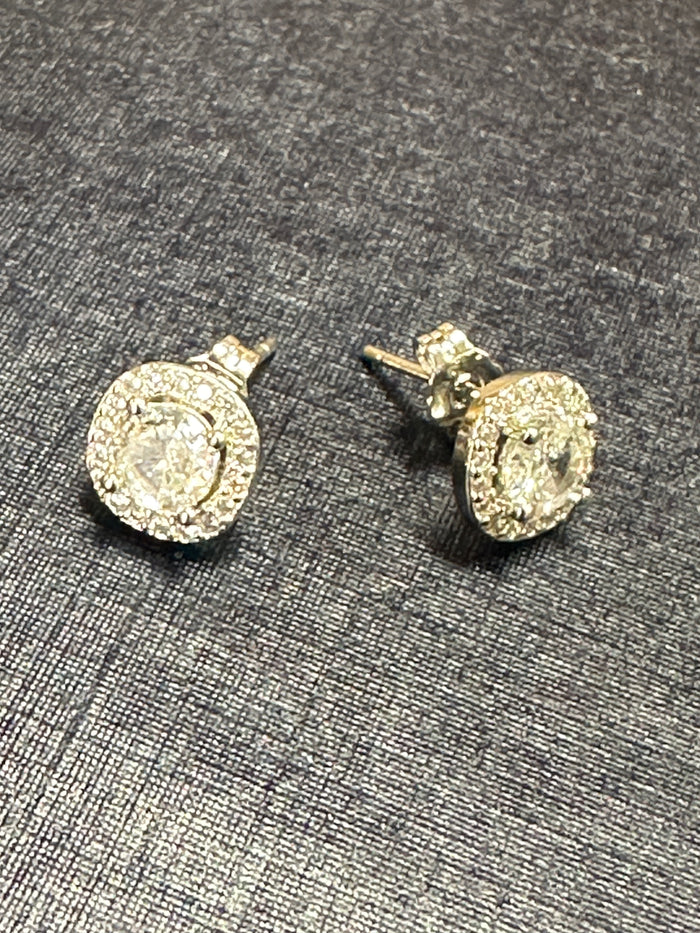 White “Gold” CZ Studs