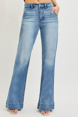 High Rise Wide Flare Jeans