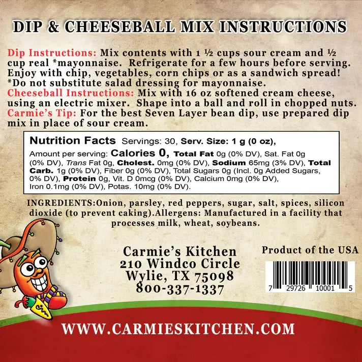 Carmie's Manana Mexican Dip Mix