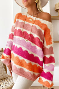 *WEBSITE EXCLUSIVE* Tabbie Scalloped Stripe Sweater