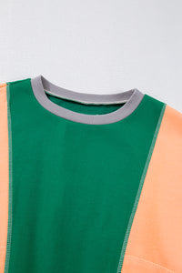 *Website Exclusive * Colorblock Patchwork Drop Shoulder Top