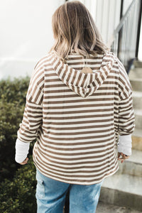 *WEBSITE EXCLUSIVE* Brown Stripe Drop Sleeve