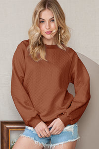 *WEBSITE EXCLUSIVE* Ava Textured Pullover Sweatshirt