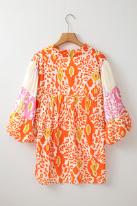 *WEBSITE EXCLUSIVE* Orange Animal Print Blouse