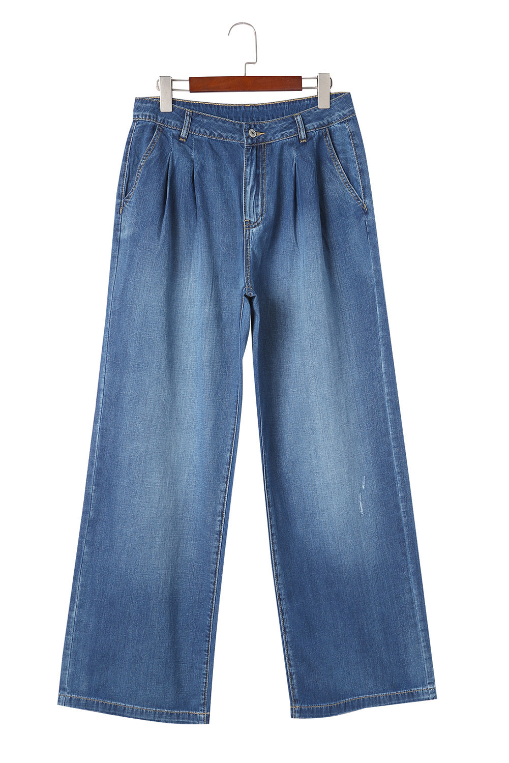 *WEBSITE EXCLUSIVE* Carly Dark Blue Slouchy Pocket Casual Wide Leg Jeans