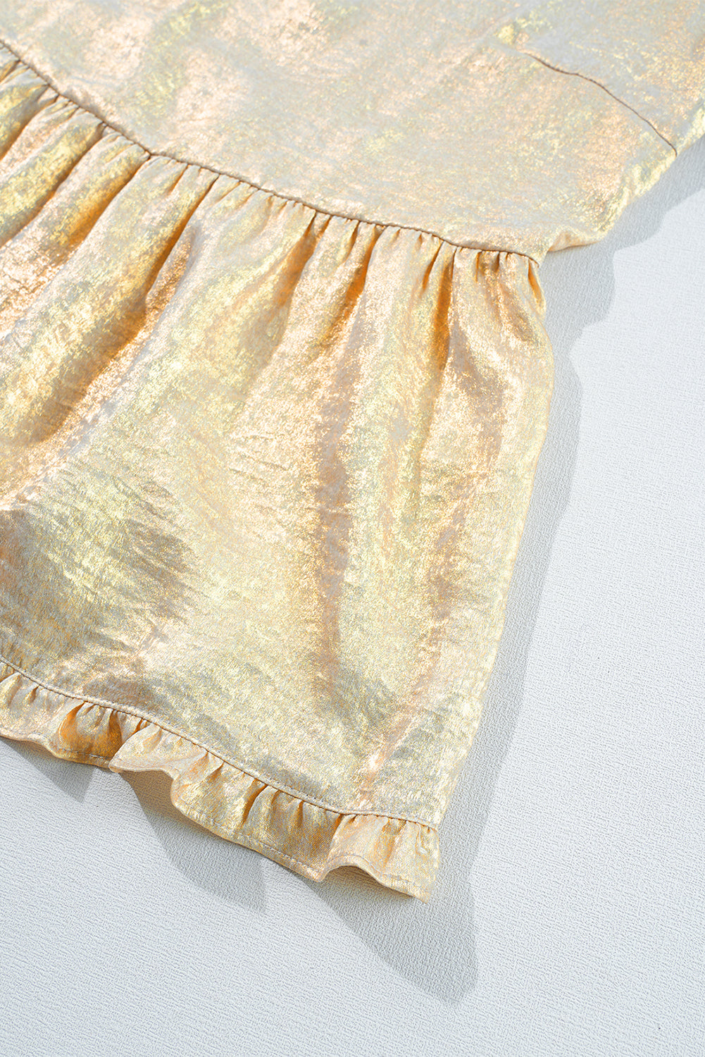 *WEBSITE EXCLUSIVE* Kate Gold Metallic Babydoll Blouse