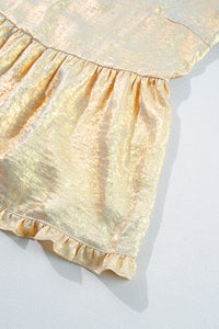 *WEBSITE EXCLUSIVE* Kate Gold Metallic Babydoll Blouse