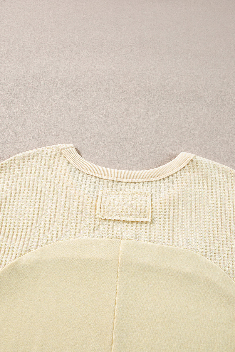 *WEBSITE EXCLUSIVE* Beige Thermal Long Sleeve Top