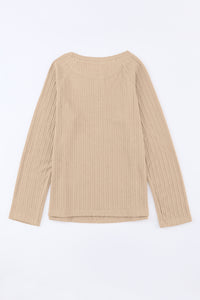 *WEBSITE EXCLUSIVE* Textured Knit Long Sleeve Top