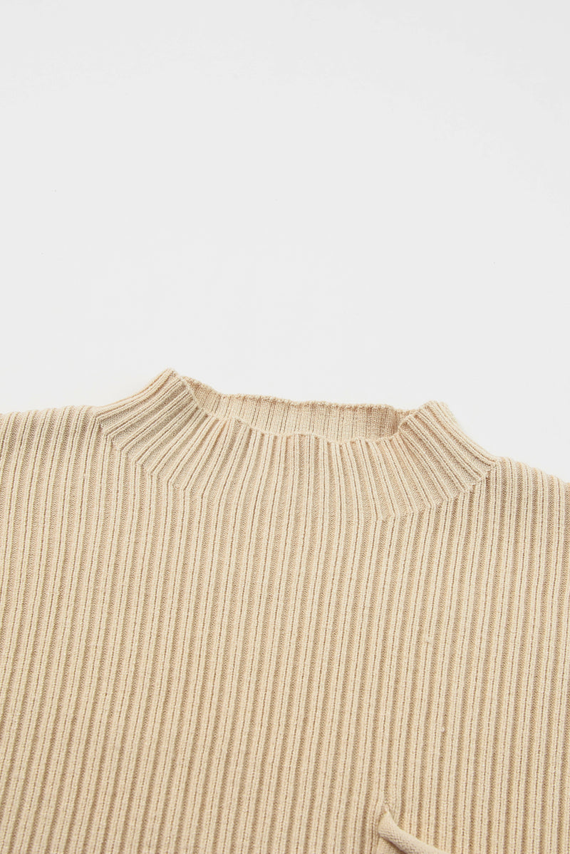 *Website Exclusive* Lee Patch Pocket Ribbed Knit Short Sleeve Sweater