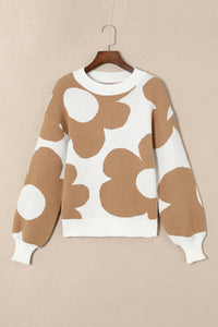 *WEBSITE EXCLUSIVE* Daisy Khaki Floral Pullover Sweater