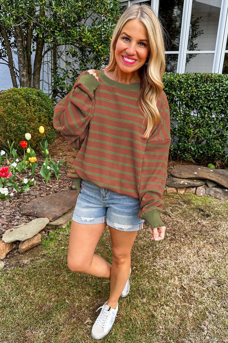 *WEBSITE EXCLUSIVE* Birdie Stripe Loose Sweater