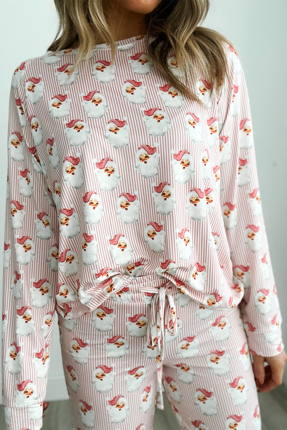 *WEBSITE EXCLUSIVE* Pink Santa Pajamas