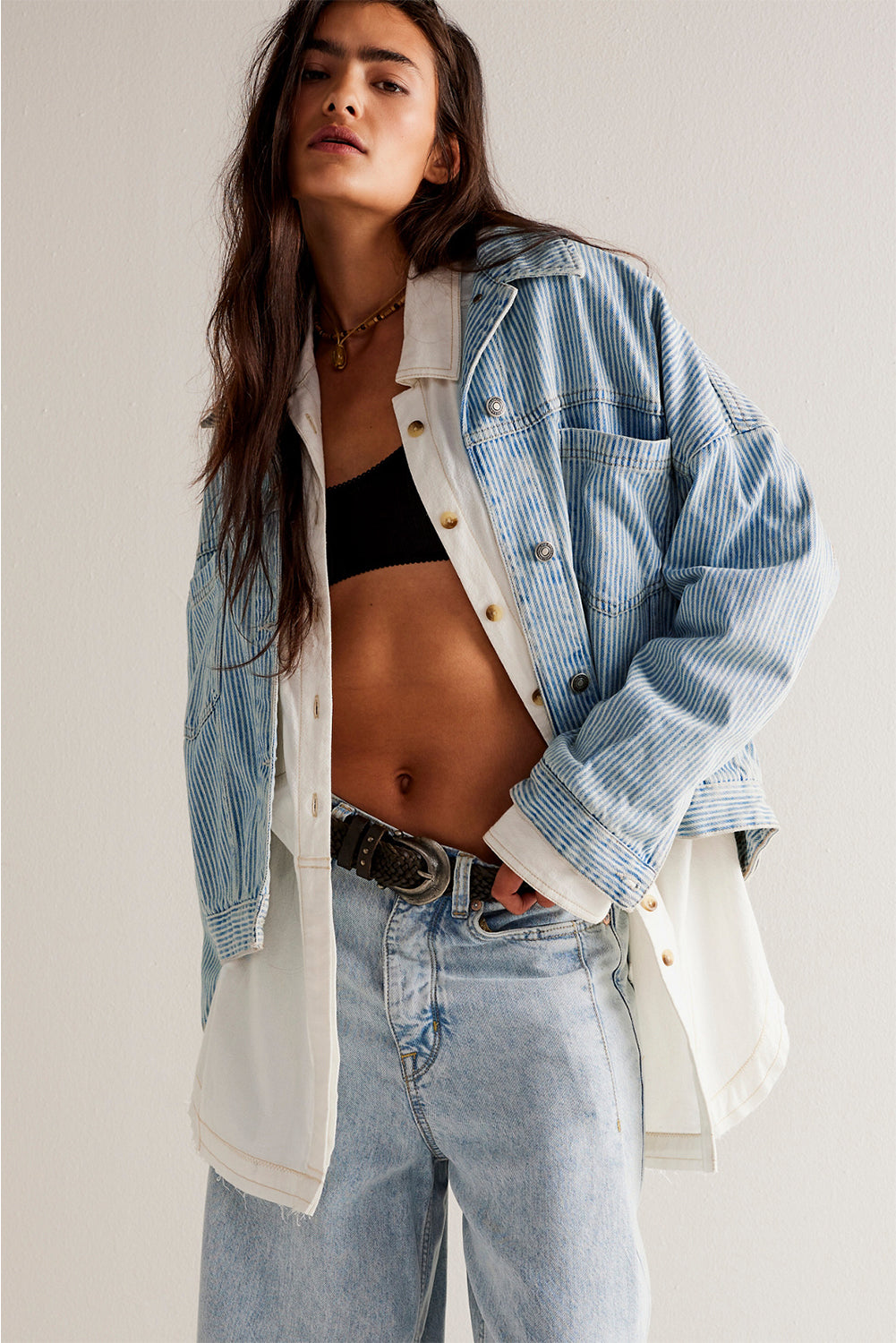 *WEBSITE EXCLUSIVE* Emma Oversized Pocketed Denim Jacket