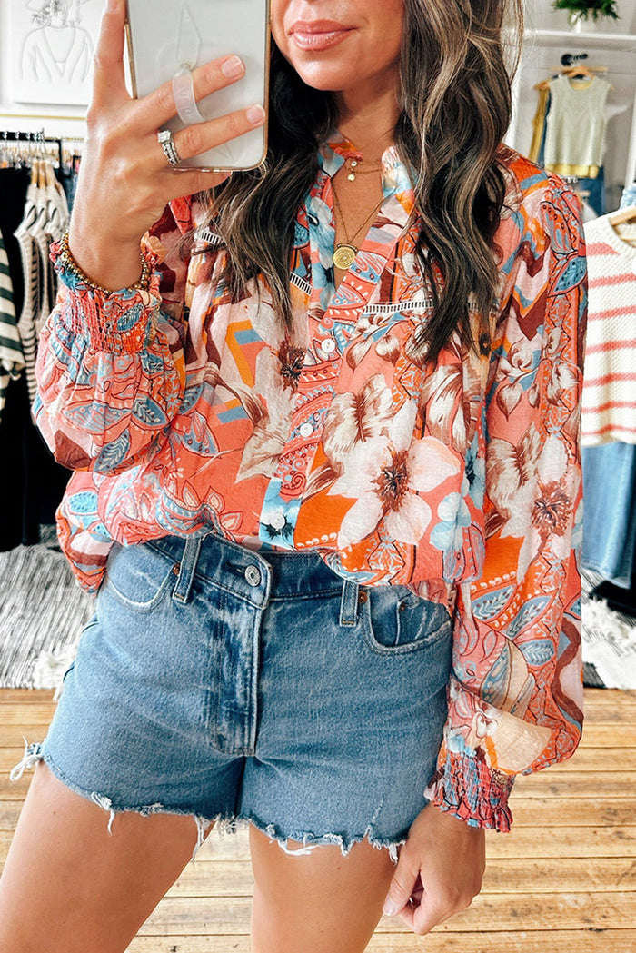 *WEBSITE EXCLUSIVE* Orange Floral Shirt