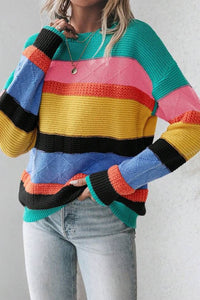 *WEBSITE EXCLUSIVE* Colorblock  Crew Neck Sweater