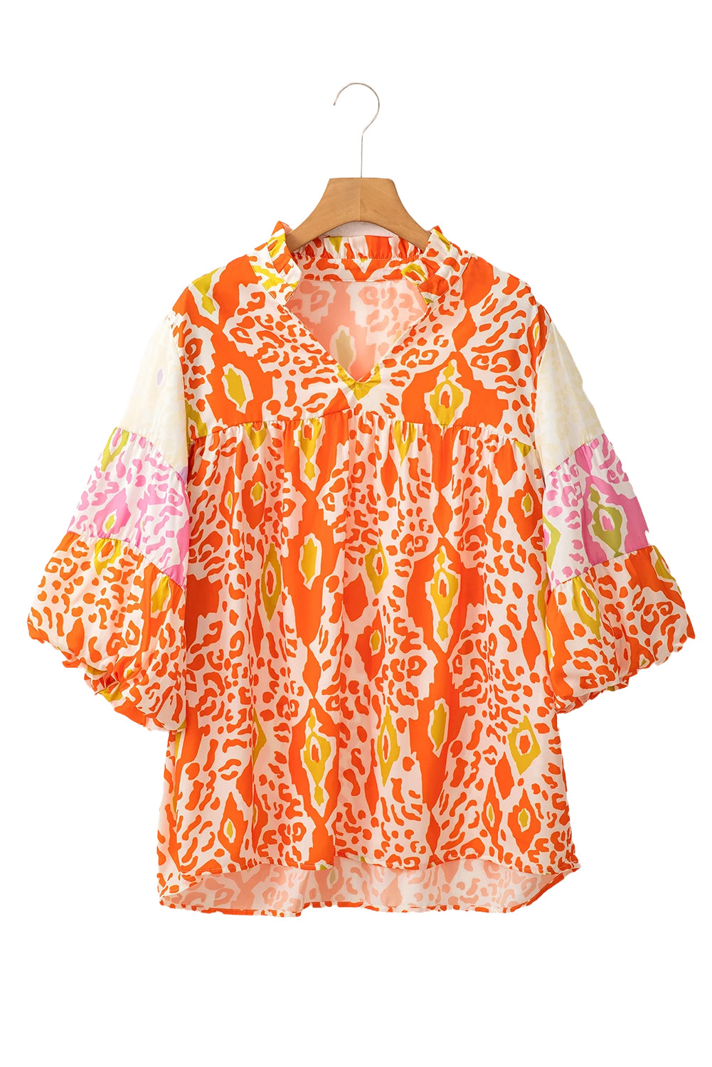 *WEBSITE EXCLUSIVE* Orange Animal Print Blouse