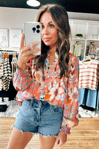 *WEBSITE EXCLUSIVE* Orange Floral Shirt