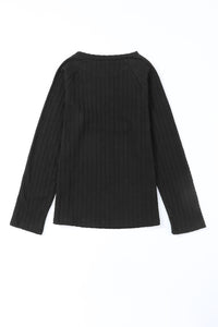 *WEBSITE EXCLUSIVE* Textured Knit Long Sleeve Top