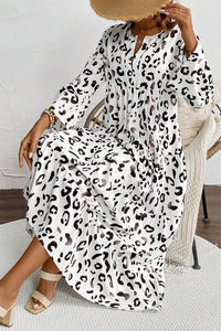 *Website Exclusive* Waverley White Leopard Print Maxi Dress