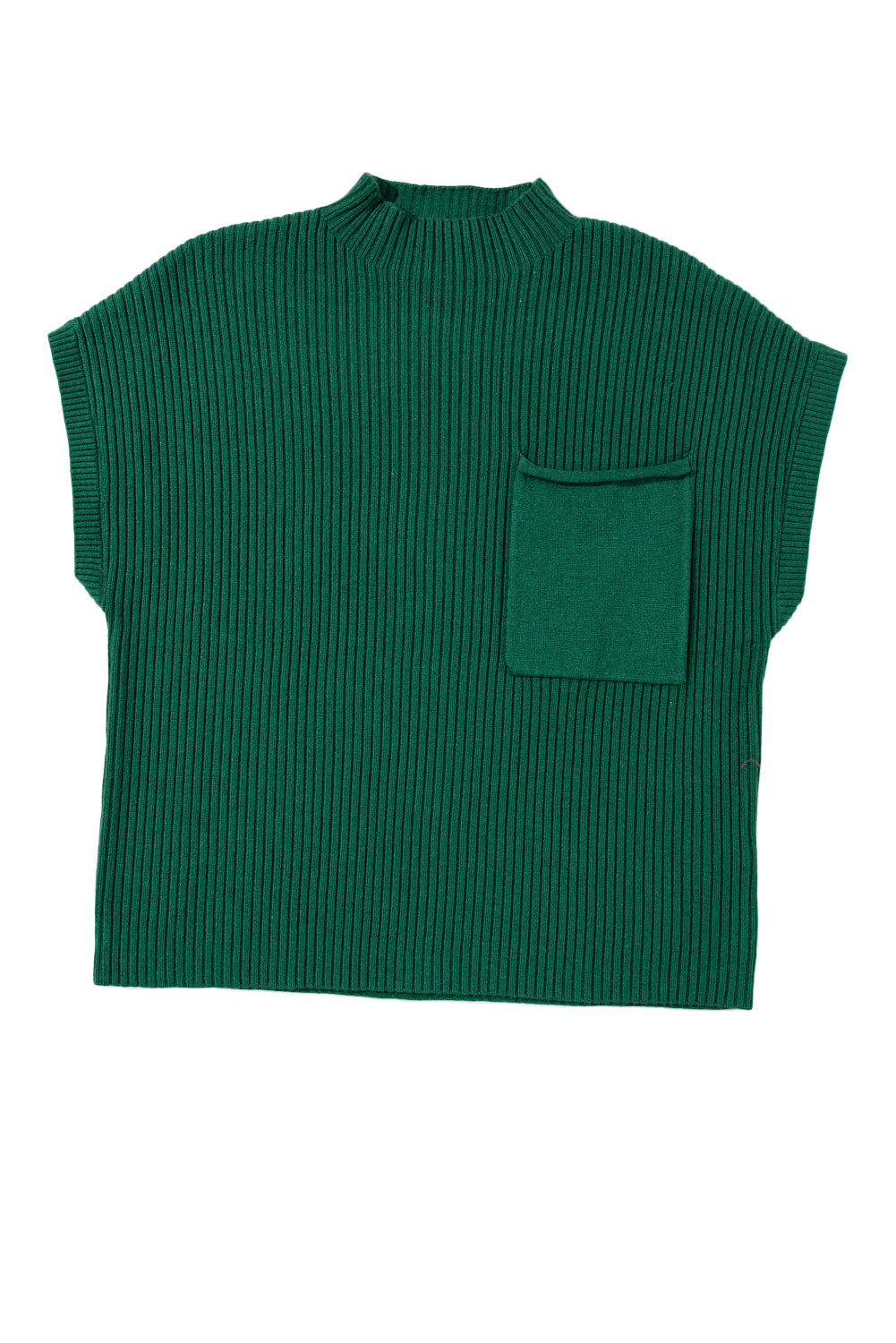 *Website Exclusive* Lee Patch Pocket Ribbed Knit Short Sleeve Sweater