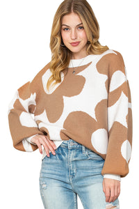 *WEBSITE EXCLUSIVE* Daisy Khaki Floral Pullover Sweater