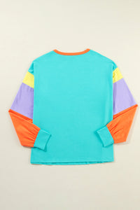 *WEBSITE EXCLUSIVE* Lucy Color Block Sleeve Loose Fit Top