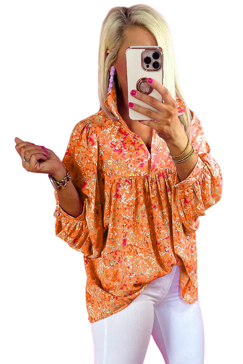 *WEBSITE EXCLUSIVE*  Print  Babydoll Blouse