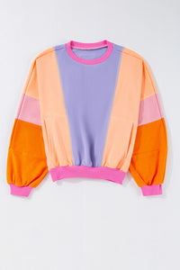 *Website Exclusive * Colorblock Patchwork Drop Shoulder Top