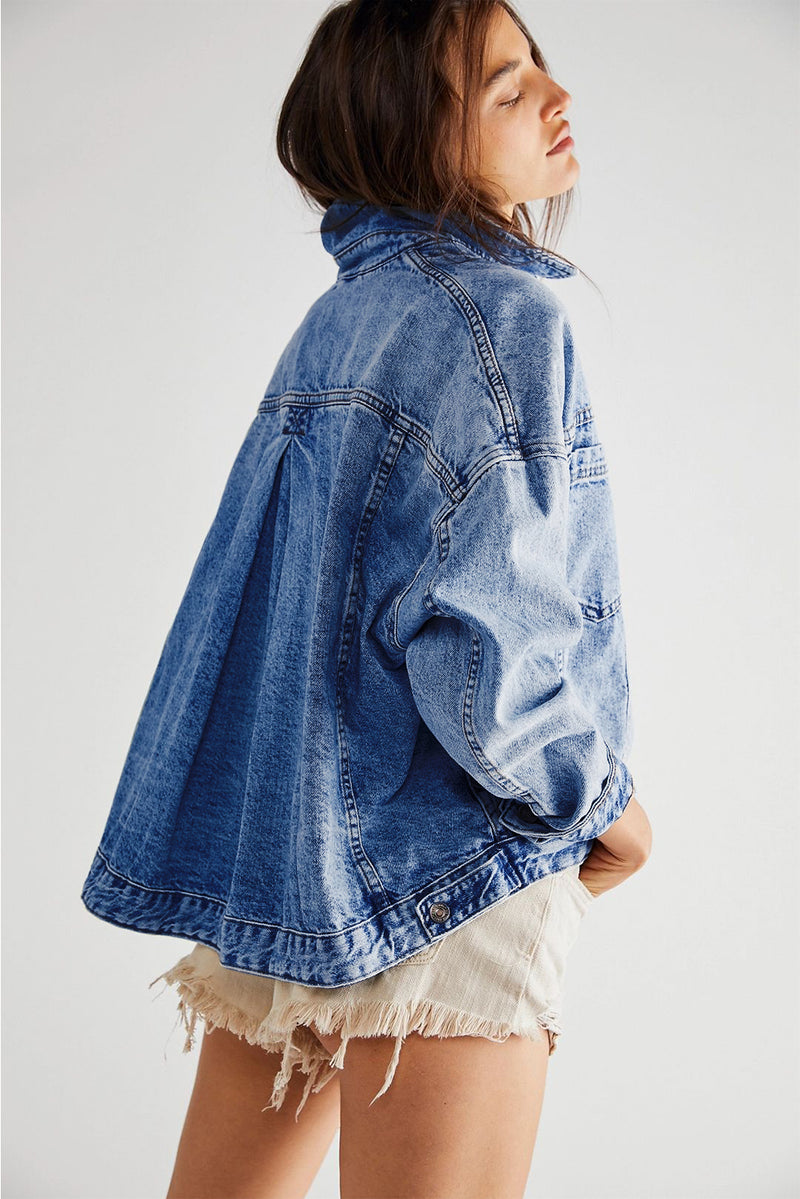 *WEBSITE EXCLUSIVE* Emma Oversized Pocketed Denim Jacket